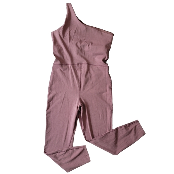 Old Navy Women Large Light Pink One Shoulder PowerChill 7/8 Length Bodysuit - Picture 2 of 10